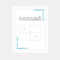 Bandera de Panamá para Colorear - Arte y Cultura