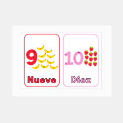 Tarjetas Educativas Números del 1 al 10 | Material Didáctico Infantil