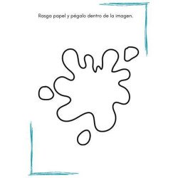 Actividades Rasgar y Pegar Papel (Colores) | Motricidad Fina Infantil