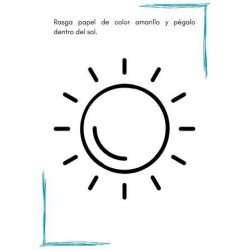 Actividades Rasgar y Pegar Papel (Colores) | Motricidad Fina Infantil