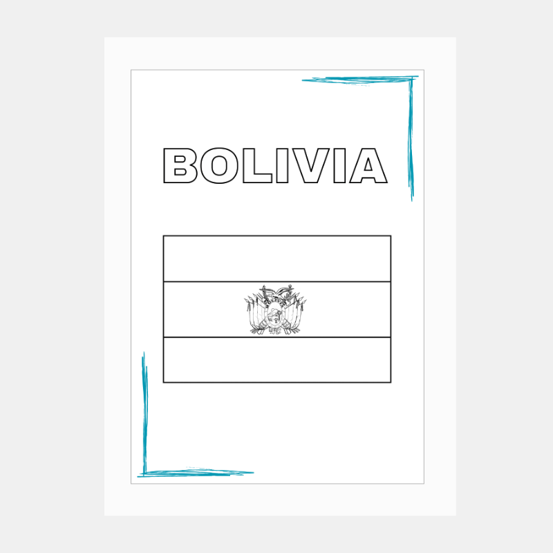 Bandera de Bolivia para Colorear - Arte y Cultura