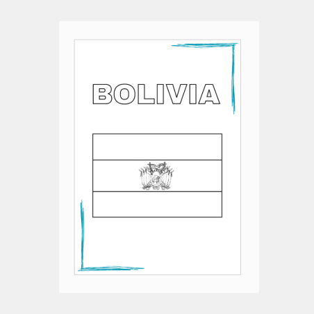 Bandera de Bolivia para Colorear - Arte y Cultura