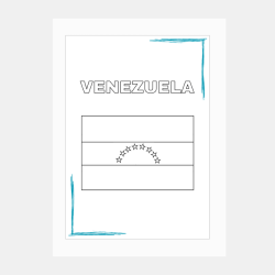 Bandera de Venezuela para Colorear - Arte y Cultura