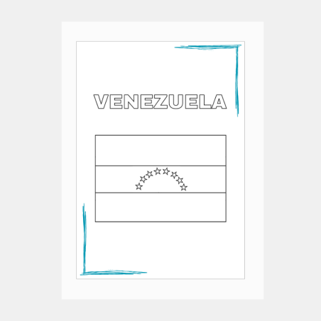 Bandera de Venezuela para Colorear - Arte y Cultura