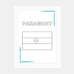 Bandera de Paraguay para Colorear - Arte y Cultura