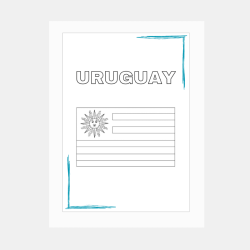 Bandera de Uruguay para Colorear - Arte y Cultura