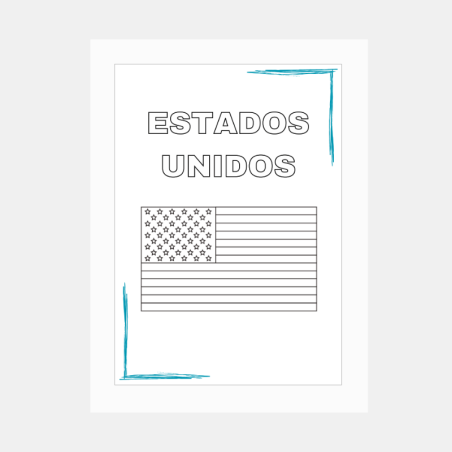 Bandera de Estados Unidos para Colorear - Arte y Cultura