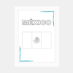 Bandera de México para Colorear - Arte y Cultura