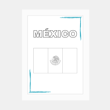 Bandera de México para Colorear - Arte y Cultura