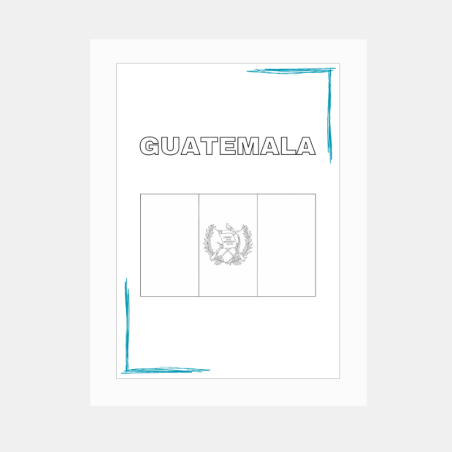 Bandera de Guatemala para Colorear - Arte y Cultura